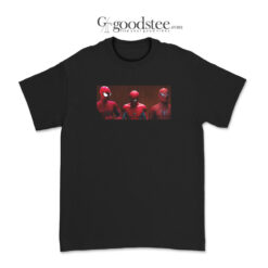 The Three Spider-Man Together In Elevator T-Shirt