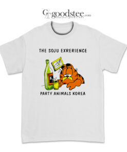 Garfield The Soju Experience Party Animal Korea T-Shirt