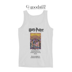 Harry Potter in 1993 J.K Rowling Killed Two People While Driving Drunk Tank Top