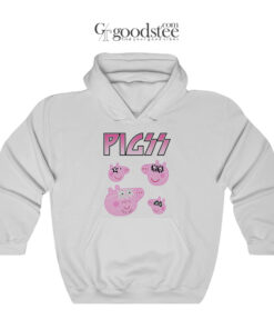 Pigss Peppa Pig X Kiss Band Parody Hoodie