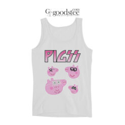 Pigss Peppa Pig X Kiss Band Parody Tank Top