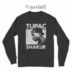 Tupac Shakur American Rapper Eyes Closed Long Sleeve