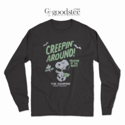 Snoopy And Woodstock Creepin Around Creature Of The Night Long Sleeve