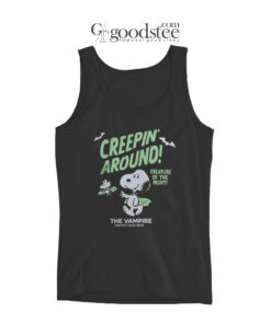 Snoopy And Woodstock Creepin Around Creature Of The Night Tank Top