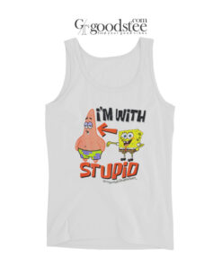 Spongebob Squarepants I'm With Stupid Tank Top