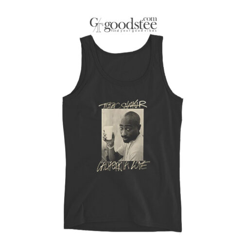 Tupac Shakur California Love Hand Script Tank Top