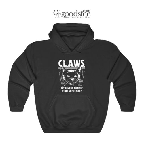 CLAWS Cat Lovers Against White Supremacy Hoodie
