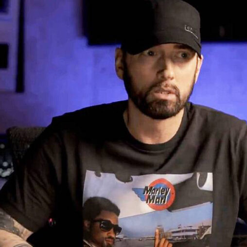 Eminem Wearing Marley Marl In Control Volume 1 Album Cover T-Shirt