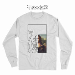 Mona Lisa Pattern Print Long Sleeve