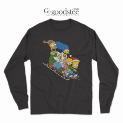 The Simpsons Christmas Sledding Long Sleeve