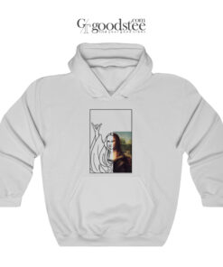 Mona Lisa Pattern Print Hoodie