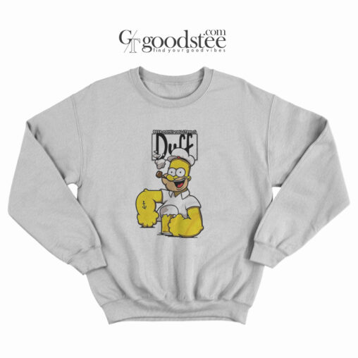 Homer Simpson Beer Makes You Strong Duff Sweatshirt