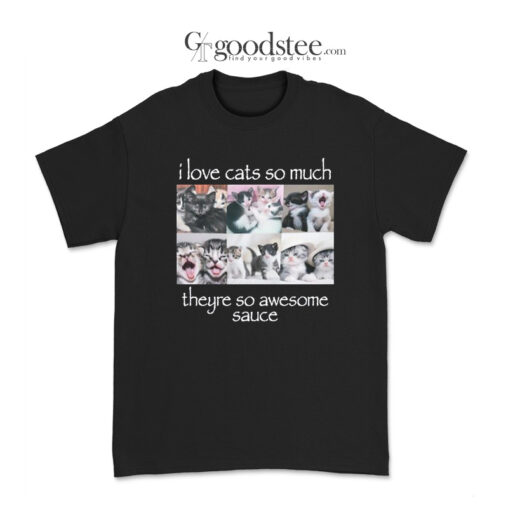 I Love Cats So Much Theyre So Awesome Sauce T-Shirt