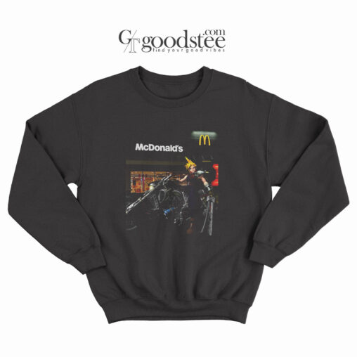 Kai Cloud Strife Maccas Run McDonald's Final Fantasy Sweatshirt